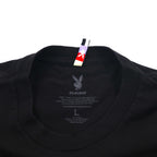 PLAYBOY Japanese Katakana TOKYO JAPAN Anime T-shirt L Black Cotton Back Print
