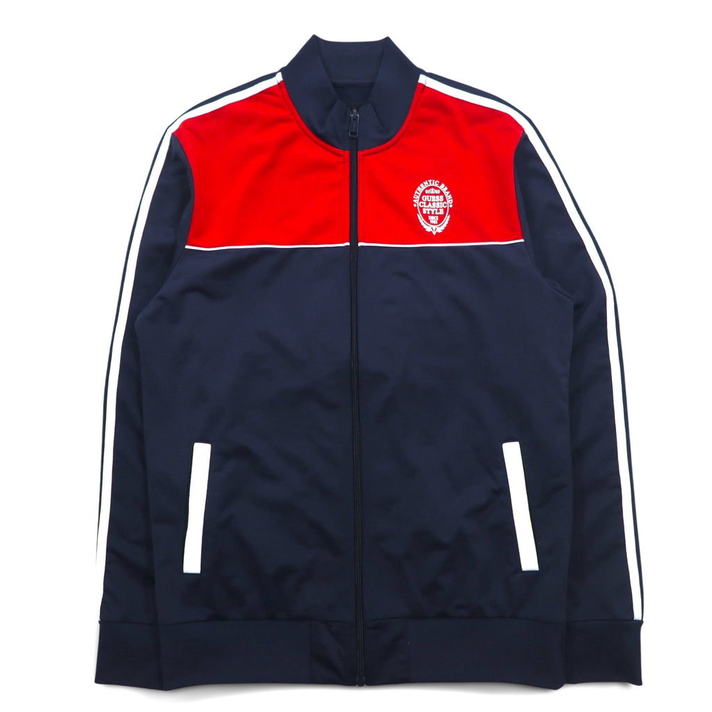 GUESS Track Jacket Jersey M Navy Red Sideline ORSON COLOR M92Q32K8GT0