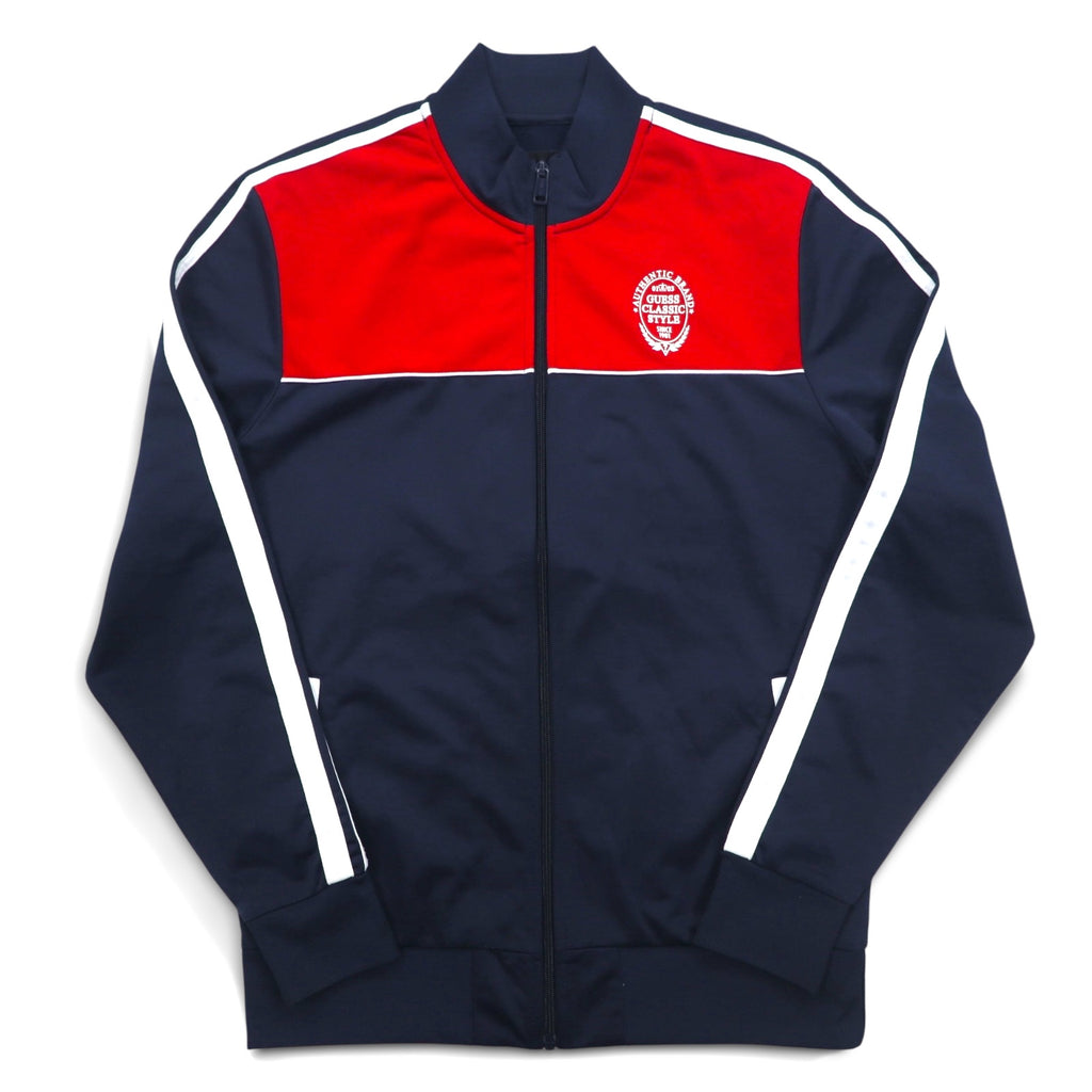 GUESS Track Jacket Jersey M Navy Red Sideline ORSON COLOR M92Q32K8GT0