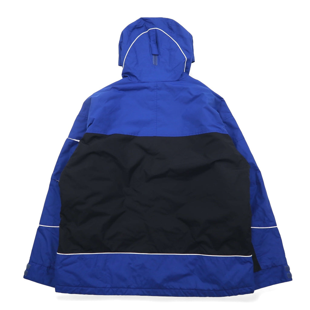 Columbia Mountain Parka XL Blue Black Nylon Double Zip Drawcord Made in Sri Lanka