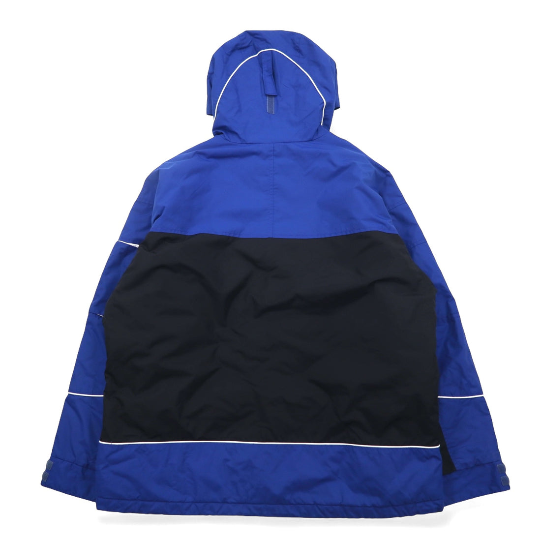 Columbia Mountain Parka XL Blue Black Nylon Double Zip Drawcord Made in Sri Lanka