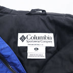 Columbia Mountain Parka XL Blue Black Nylon Double Zip Drawcord Made in Sri Lanka