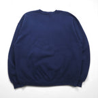 90s USA-made RUSSEL ATHLETIC college print V-neck sweatshirt, size XL, navy, fleece-lined, AUBURNS TIGERS arch logo.