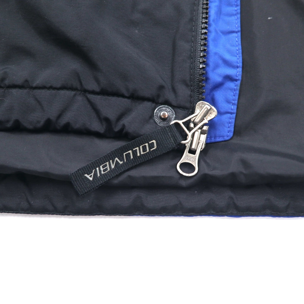 Columbia Mountain Parka XL Blue Black Nylon Double Zip Drawcord Made in Sri Lanka