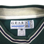GEAR FOR SPORT 90s Big Cotton Rib-Line College Print Sweatshirt, Size L, Green, 3-Layer Print, Indiana University Arch Logo