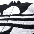 adidas Originals ビッグトレフォイル シェルパ フリースジャケット 2XO ブラック ポリエステル U SHERPA JACKET BIG TRF HC0325