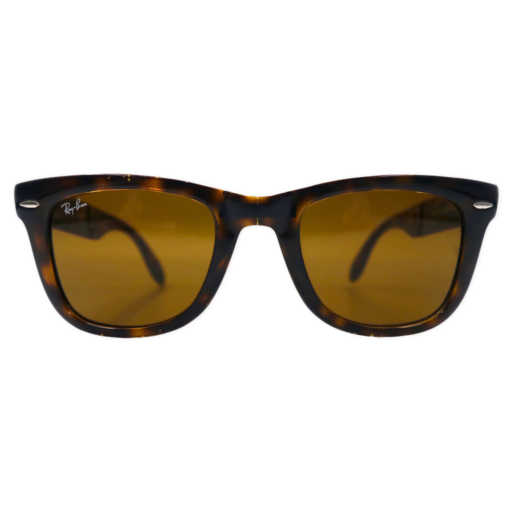 日本然リトテ-古着オンライン-Ray-Ban ウェイファーラー 折りたたみ式 サングラス ブラウン ベッコウ RB4105 710 50⬜︎22 3N Wayfarer Folding Classic イタリア製-RAY-BAN Wayfarer Folding Sunglasses Brown Tortoiseshell RB4105 50⬜︎22 3n Wayfarer Folding Classic Italian Made