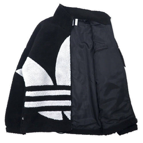 adidas Originals Big Trefoil Sherpa Fleece Jacket 2XO Black Polyester U SHERPA JACKET BIG TRF HC0325