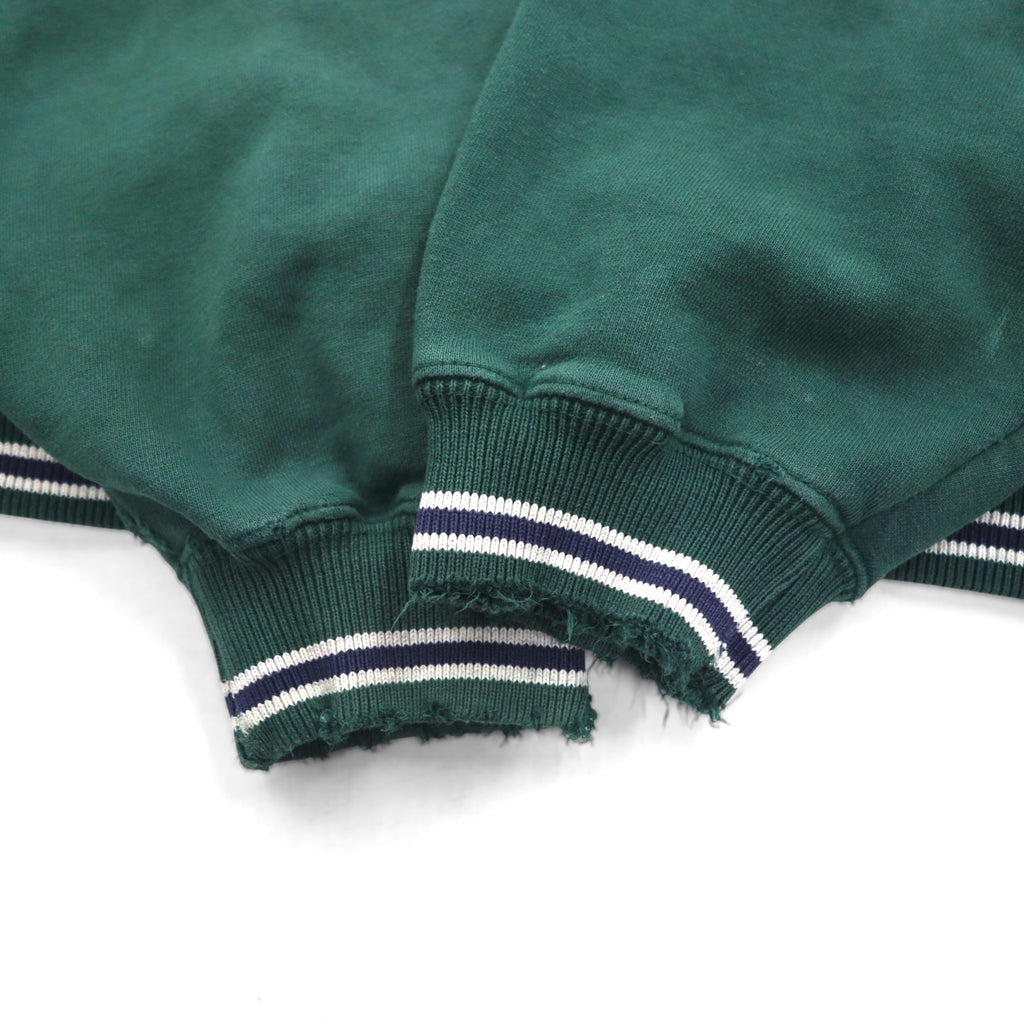 GEAR FOR SPORT 90s Big Cotton Rib-Line College Print Sweatshirt, Size L, Green, 3-Layer Print, Indiana University Arch Logo