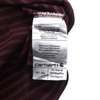 Carhartt Pocket Striped T-Shirt Pocket Tee 2XL Bordeaux Gray ORIGINAL FIT Cotton