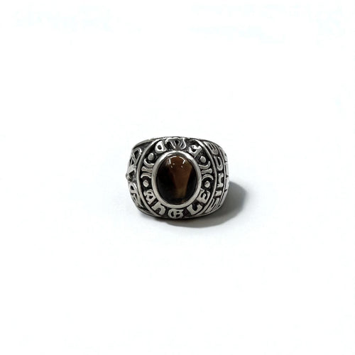 A&amp;G College Ring, Size 16, Silver 925, Tiger's Eye
