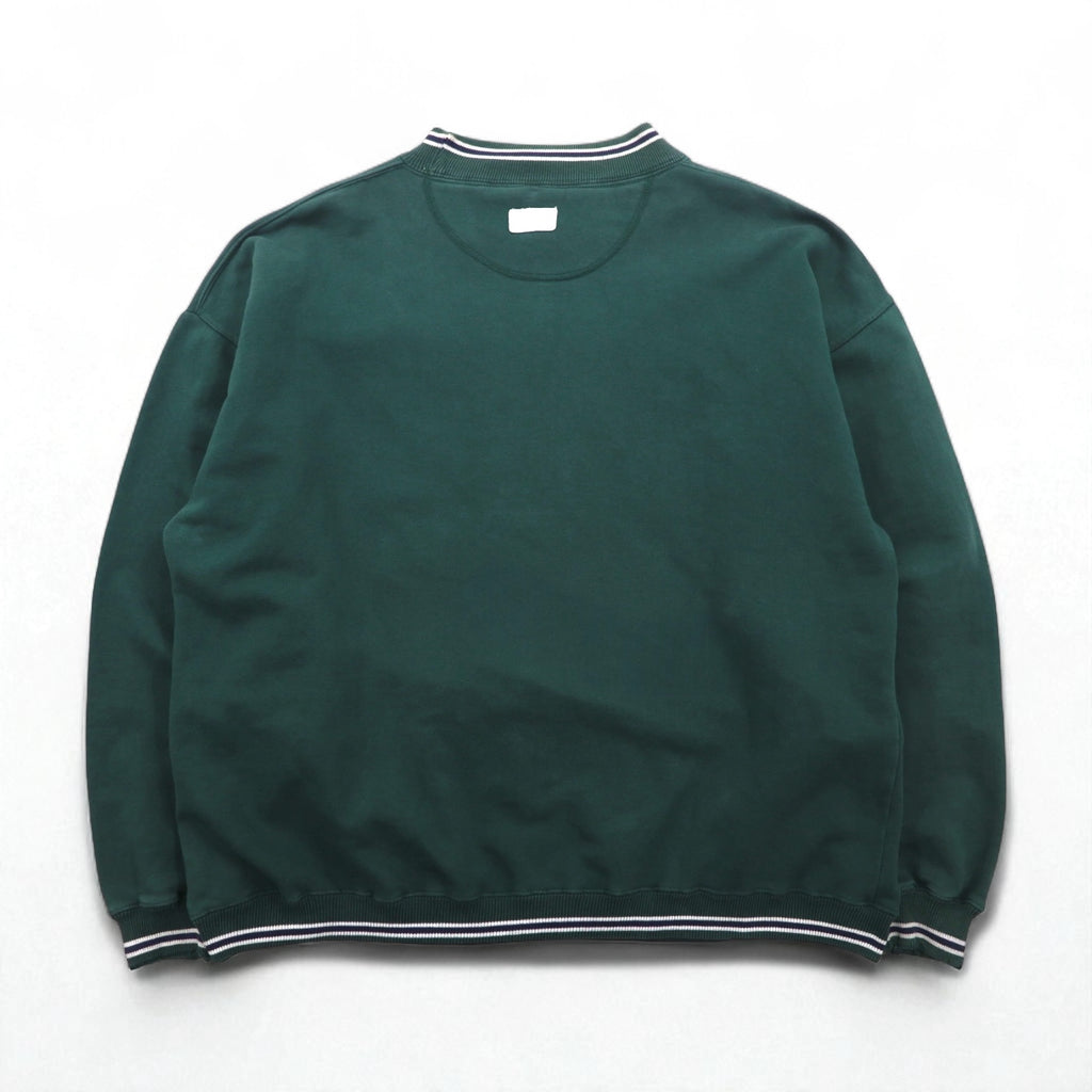 GEAR FOR SPORT 90s Big Cotton Rib-Line College Print Sweatshirt, Size L, Green, 3-Layer Print, Indiana University Arch Logo