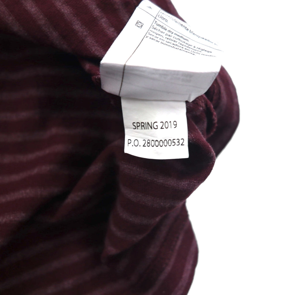Carhartt Pocket Striped T-Shirt Pocket Tee 2XL Bordeaux Gray ORIGINAL FIT Cotton