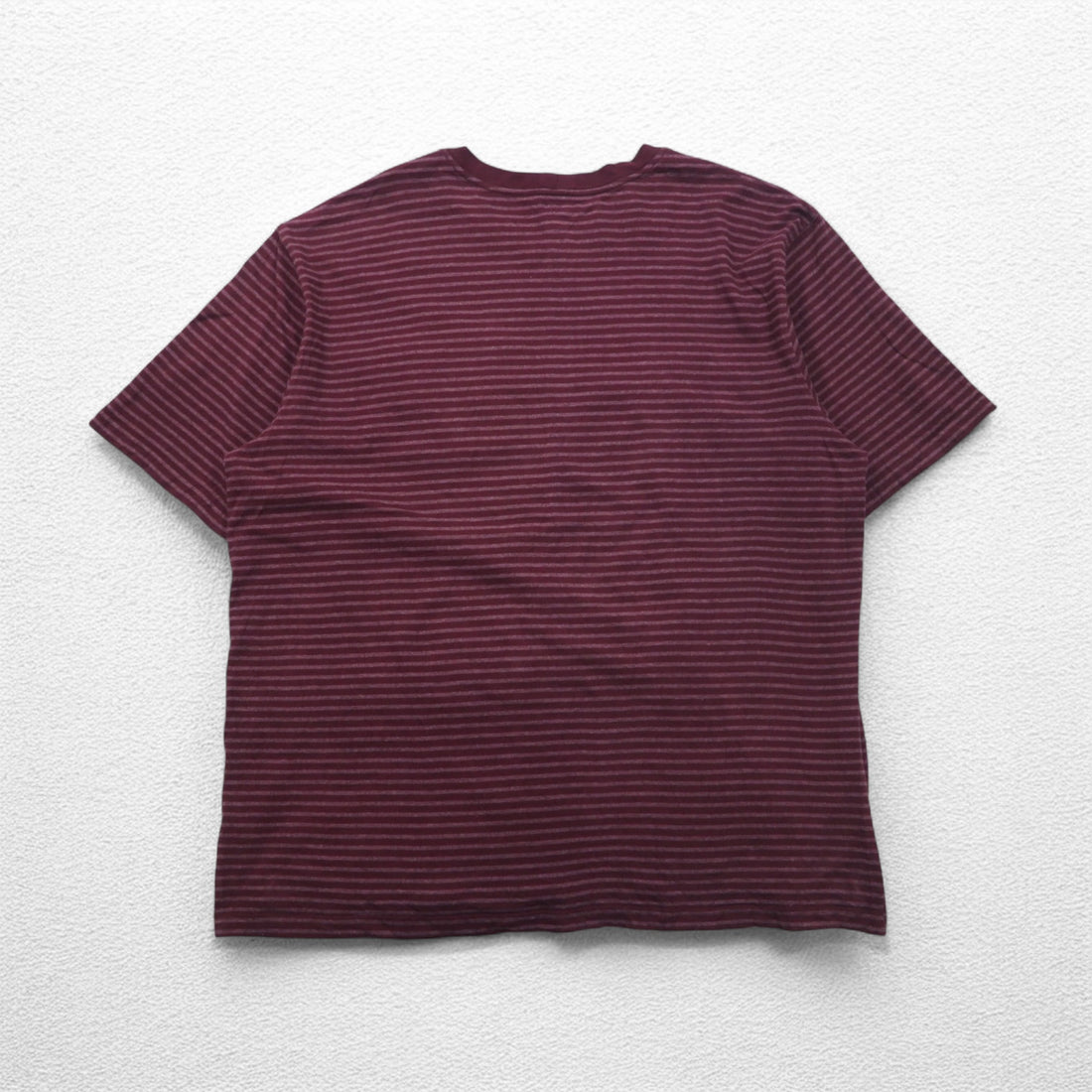Carhartt Pocket Striped T-Shirt Pocket Tee 2XL Bordeaux Gray ORIGINAL FIT Cotton