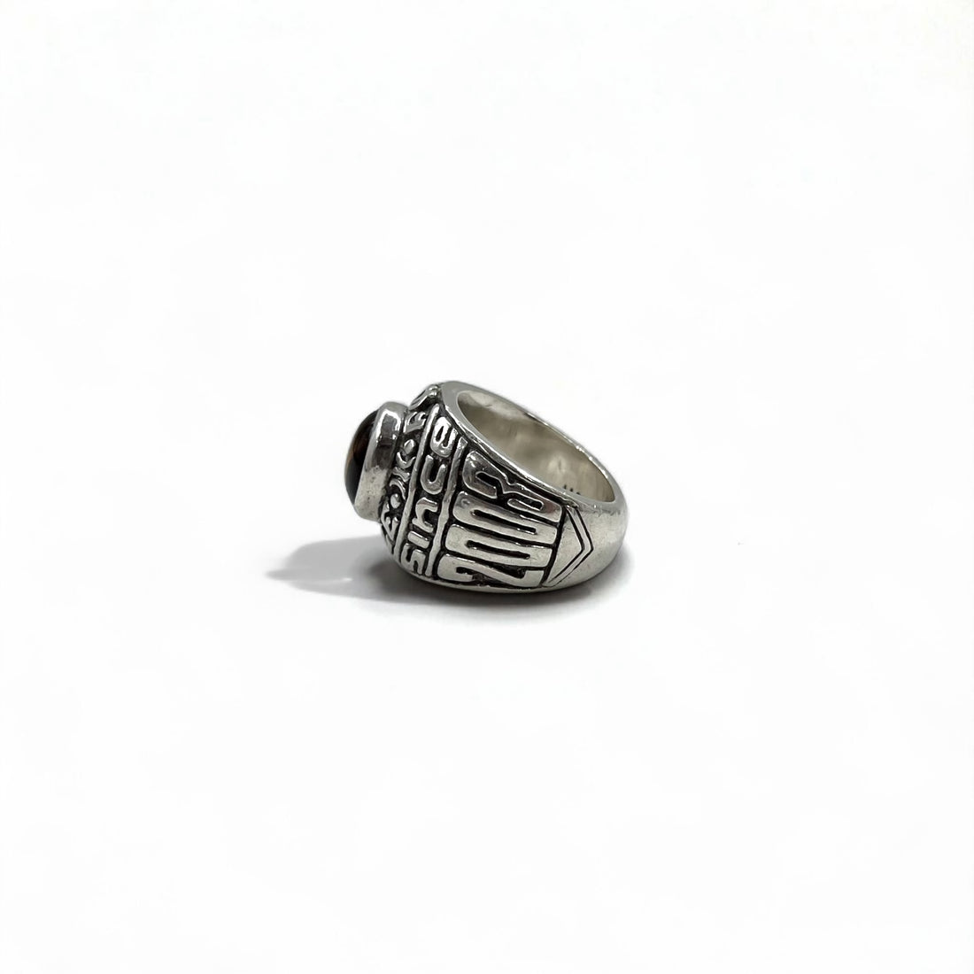 A&amp;G College Ring, Size 16, Silver 925, Tiger's Eye