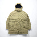 Woolrich 80s 65/35 Cross Volume Down Jacket, XL, Beige, White Tag, Removable Hood, Drawcord