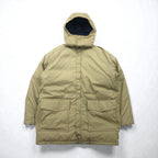 Woolrich 80s 65/35 Cross Volume Down Jacket, XL, Beige, White Tag, Removable Hood, Drawcord