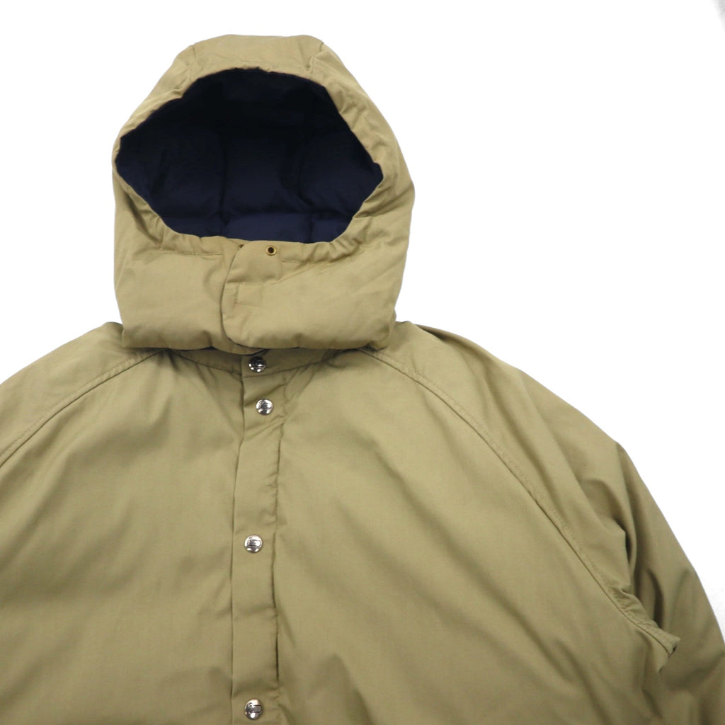 Woolrich 80s 65/35 Cross Volume Down Jacket, XL, Beige, White Tag, Removable Hood, Drawcord
