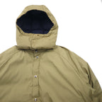 Woolrich 80s 65/35 Cross Volume Down Jacket, XL, Beige, White Tag, Removable Hood, Drawcord