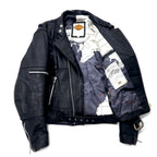 HARLEY DAVIDSON ダブル ライダースジャケット レザージャケット 38 ブラック 牛革