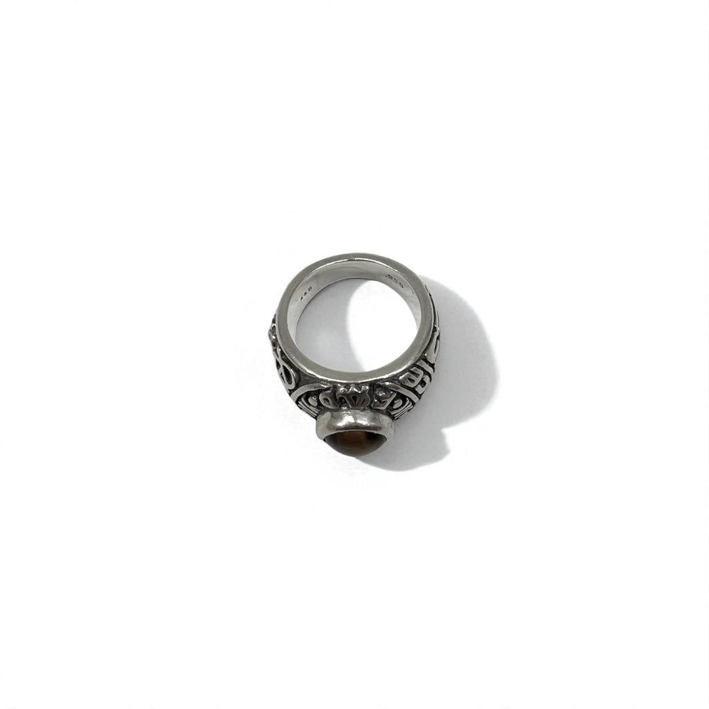A&amp;G College Ring, Size 16, Silver 925, Tiger's Eye