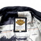 HARLEY DAVIDSON ダブル ライダースジャケット レザージャケット 38 ブラック 牛革
