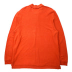 Brooks Brothers Long Sleeve Polo Shirt, XL, Orange, Cotton, Pique, One Point Logo Embroidery