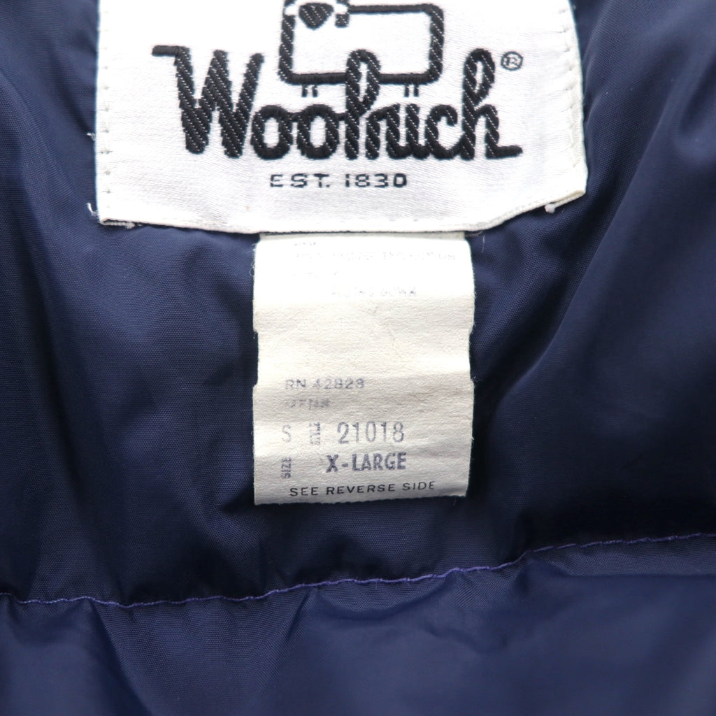 Woolrich 80s 65/35 Cross Volume Down Jacket, XL, Beige, White Tag, Removable Hood, Drawcord