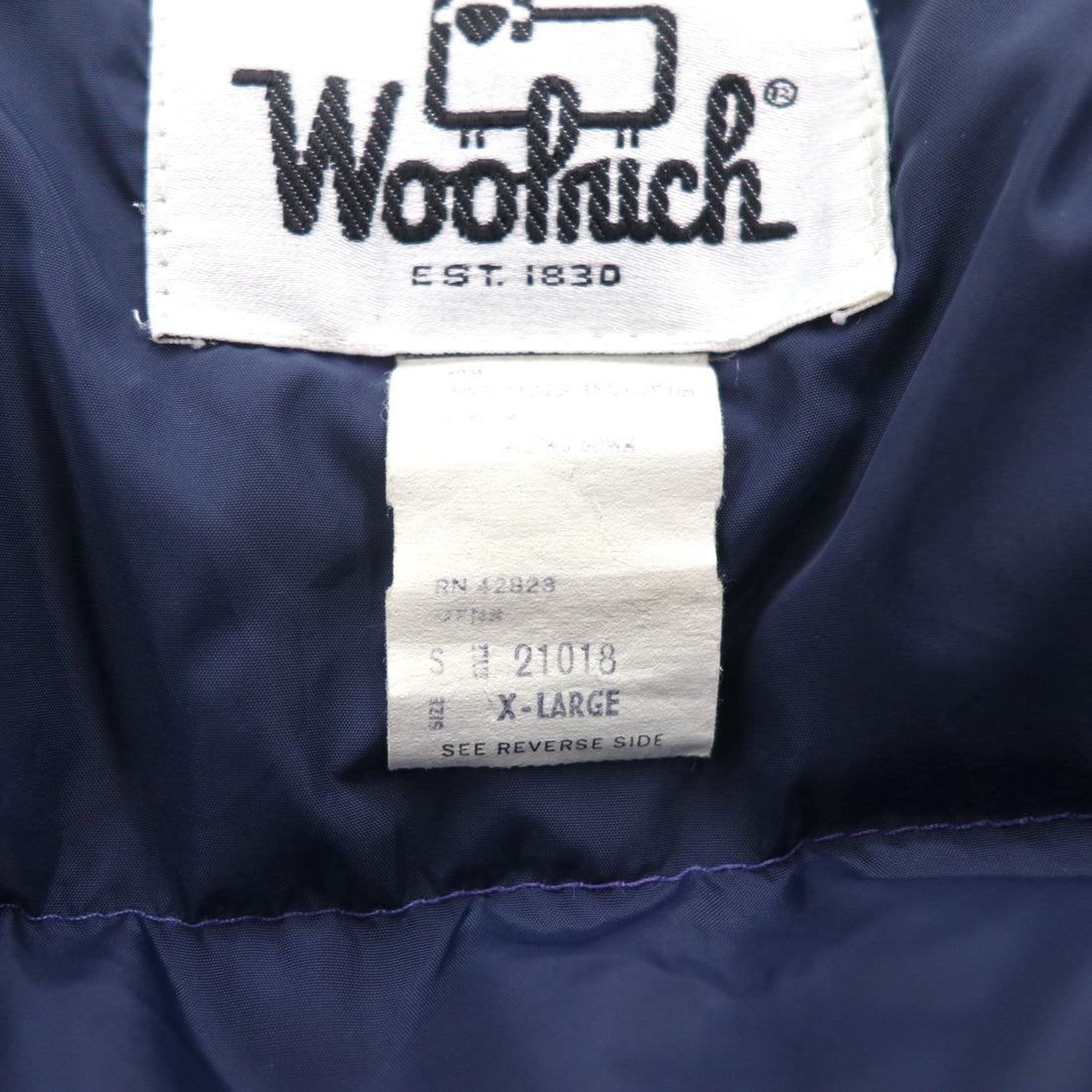 Woolrich 80s 65/35 Cross Volume Down Jacket, XL, Beige, White Tag, Removable Hood, Drawcord