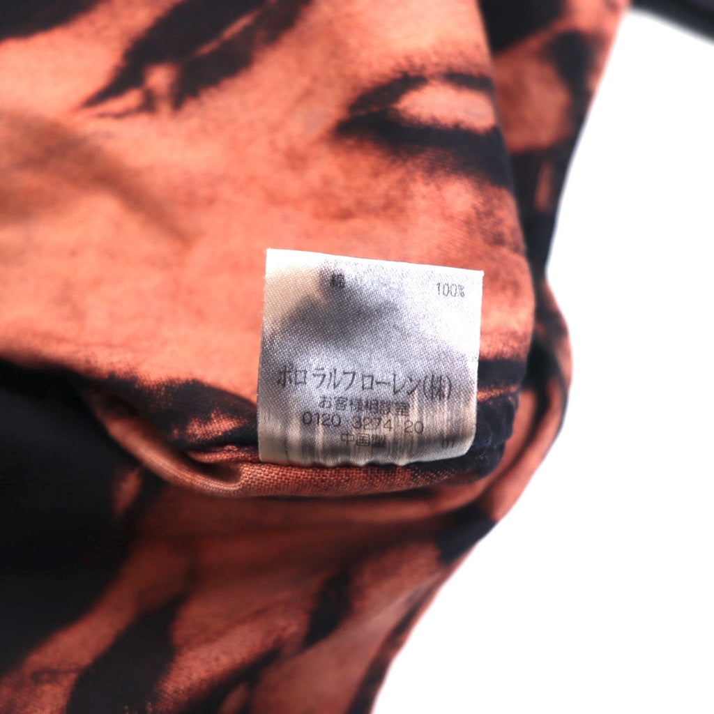 Ralph Lauren Tie-dye Bleached Button-down Shirt, S, Black, Big Pony Embroidery