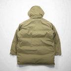 Woolrich 80s 65/35 Cross Volume Down Jacket, XL, Beige, White Tag, Removable Hood, Drawcord