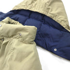 Woolrich 80s 65/35 Cross Volume Down Jacket, XL, Beige, White Tag, Removable Hood, Drawcord