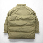 Woolrich 80s 65/35 Cross Volume Down Jacket, XL, Beige, White Tag, Removable Hood, Drawcord