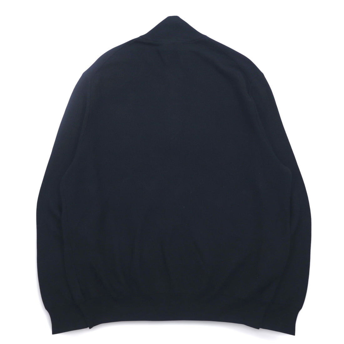 POLO RALPH LAUREN Mesh Knit Pima Cotton Full Zip Sweater XXL Black Small Pony Embroidery