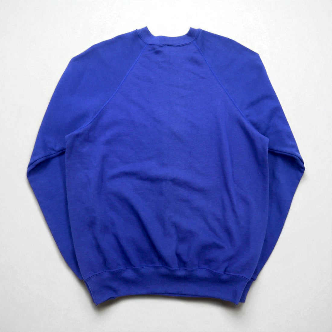 Made in the USA, 90s Blank Sweatshirt, XL, Blue, Solid Cotton, Brushed Lining