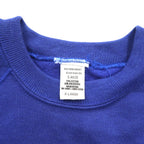 Made in the USA, 90s Blank Sweatshirt, XL, Blue, Solid Cotton, Brushed Lining