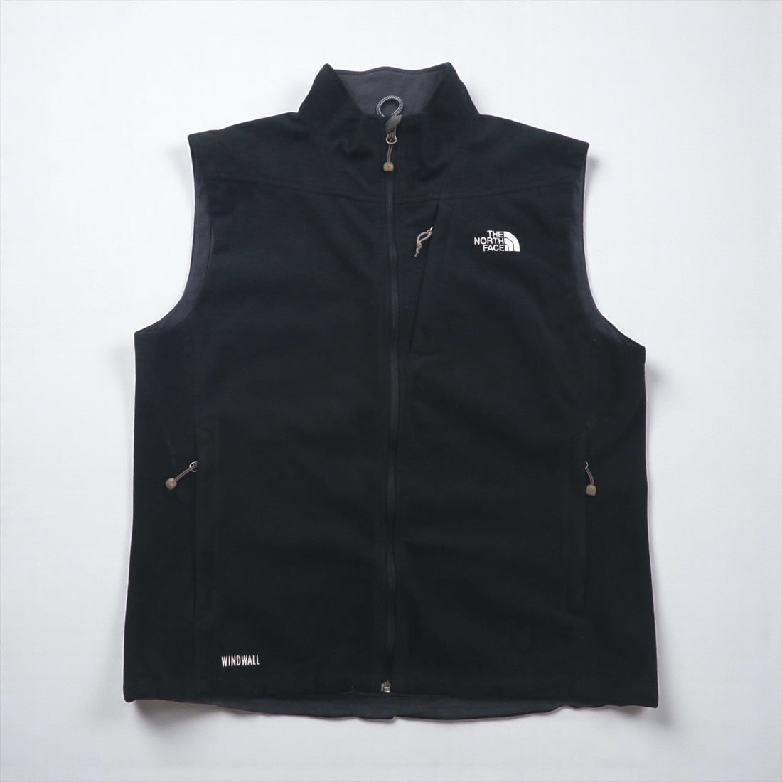 THE NORTH FACE Full Zip Fleece Vest L Black WINDWALL Polyester