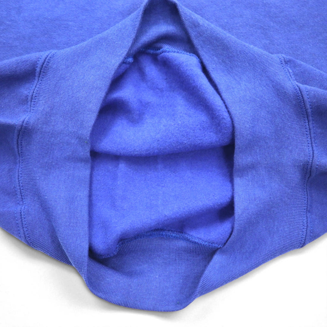 Made in the USA, 90s Blank Sweatshirt, XL, Blue, Solid Cotton, Brushed Lining