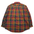 Brooks Brothers Button Down Shirt XL Red Yellow Green Check Multicolor