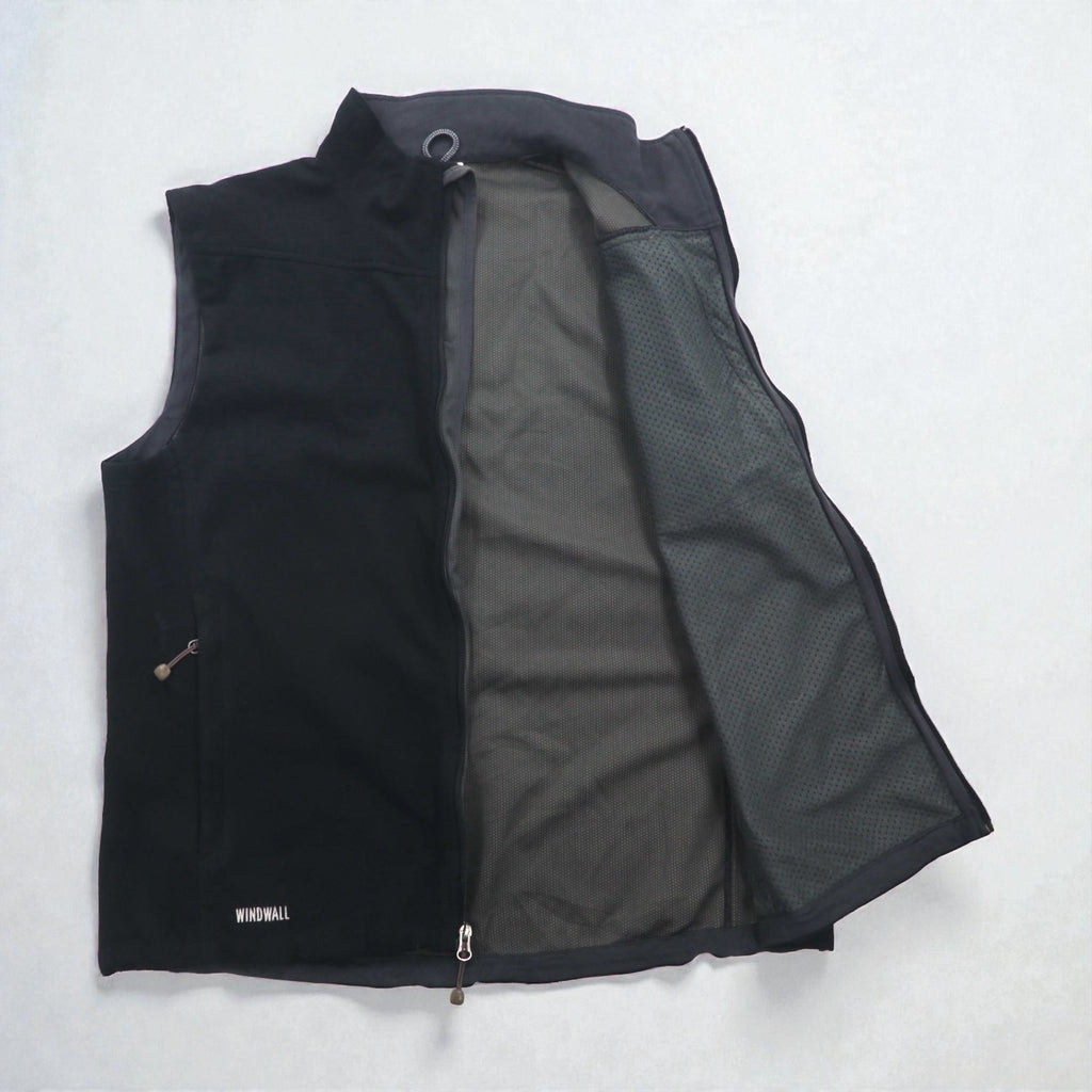 THE NORTH FACE フルジップ フリース ベスト L ブラック WINDWALL ポリエステル