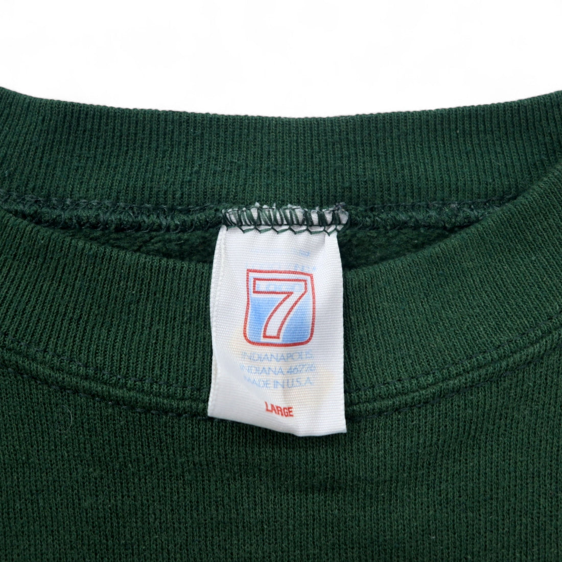 Made in USA 90s LOGO 7 NFL Print Sweatshirt L Green Cotton GREEN BAY PACKERS