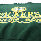 Made in USA 90s LOGO 7 NFL Print Sweatshirt L Green Cotton GREEN BAY PACKERS
