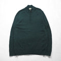 L.L.Bean メリノウール ハーフジップ ニット セーター L グリーン 285158