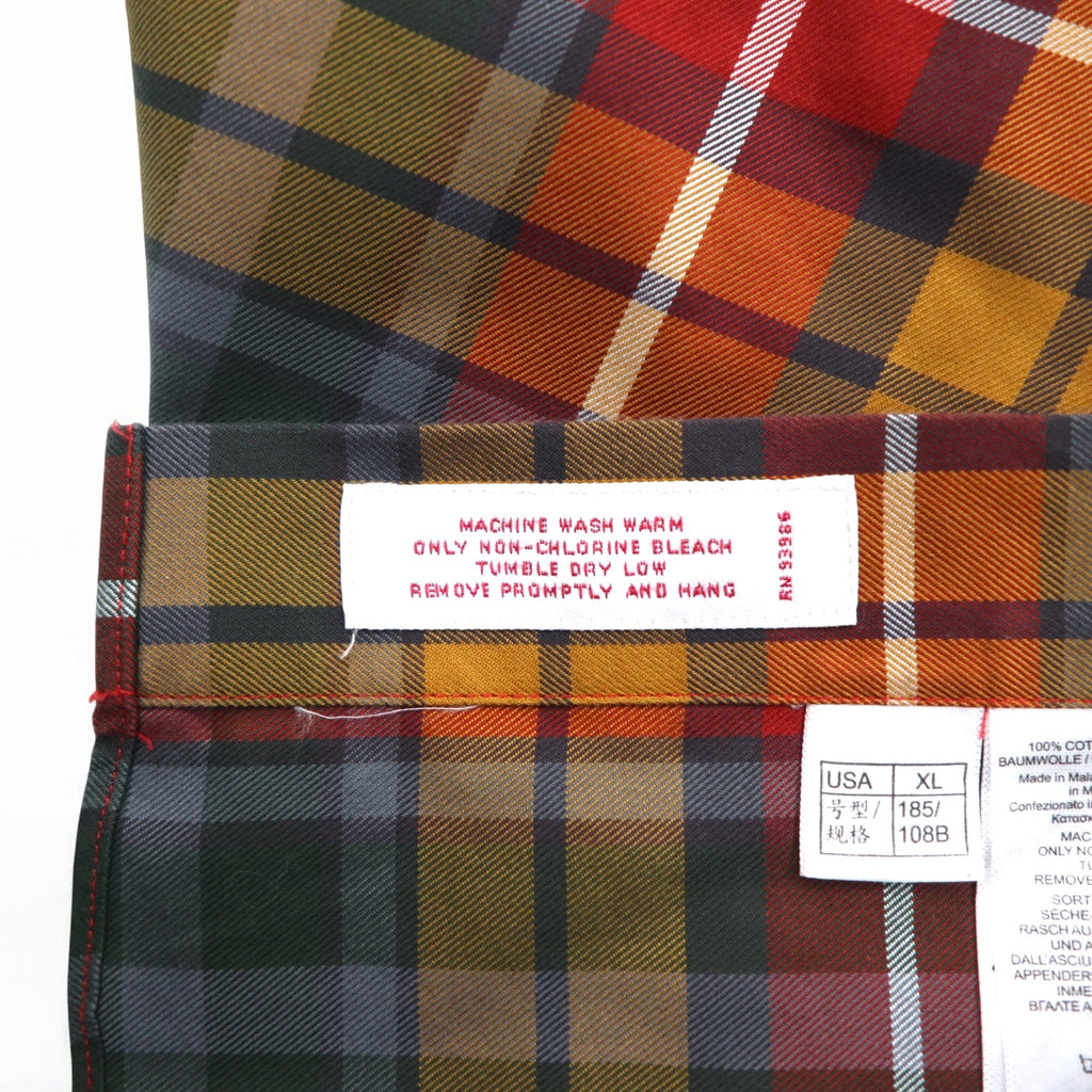 Brooks Brothers Button Down Shirt XL Red Yellow Green Check Multicolor