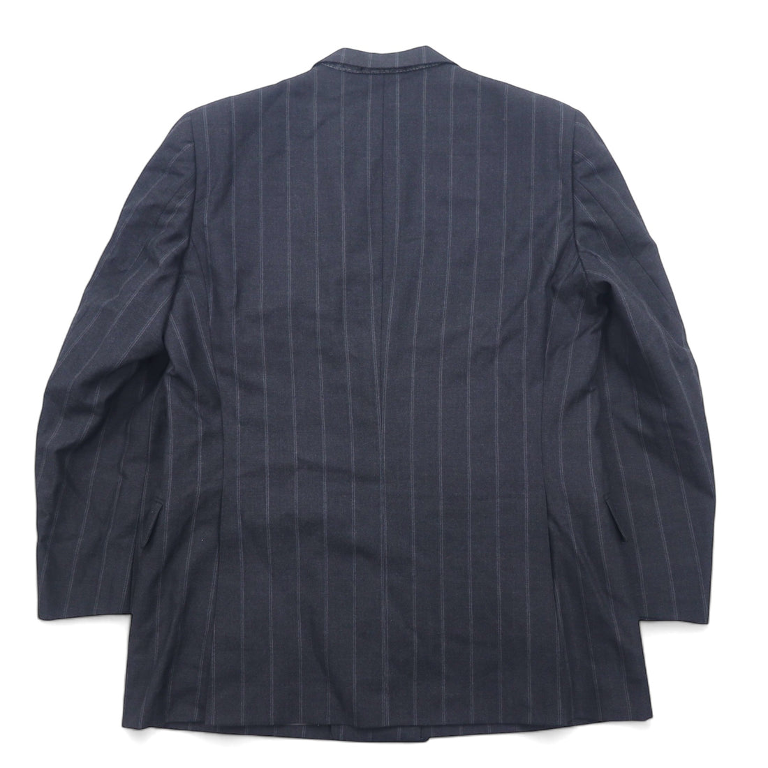 Burberrys オールド ダブル テーラードジャケット XL グレー ウール ストライプ 日本製