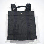 HERMES エールライン サックアドPM リュック バックパック グレー キャンバス フランス製