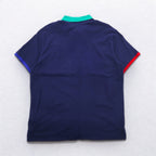 POLO RALPH LAUREN ビッグポニー刺繍 ポロシャツ 2XL ビッグサイズ ネイビー コットン 鹿の子