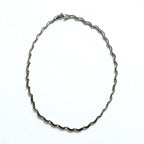 Vintage Silver Necklace Crescent Design Necklace Silver 925