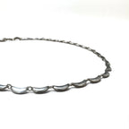 Vintage Silver Necklace Crescent Design Necklace Silver 925