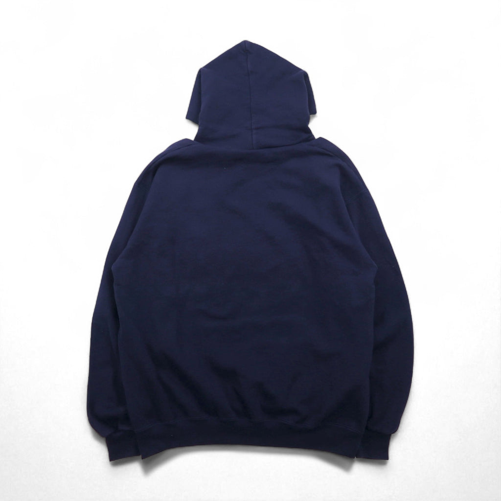 90年代 OARSMAN カレッジプリント プルオーバーパーカー XL ネイビー 裏起毛 TVCC アーチロゴ メキシコ製